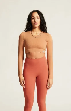 Collective Rib Cropped Ls Top W*Craft Sportswear Outlet