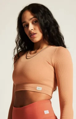 Collective Rib Cropped Ls Top W*Craft Sportswear Outlet