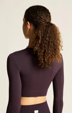 Collective Rib Cropped Ls Top W*Craft Sportswear Online